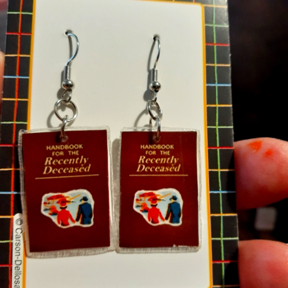 Handbook for the recently deceased earrings